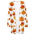 thumbnail image 4 of Puntoco Chaqueta tipo cárdigan con estampado floral y cuello redondo de manga larga para mujer Puntoco Puntoco-2624, 4 of 5