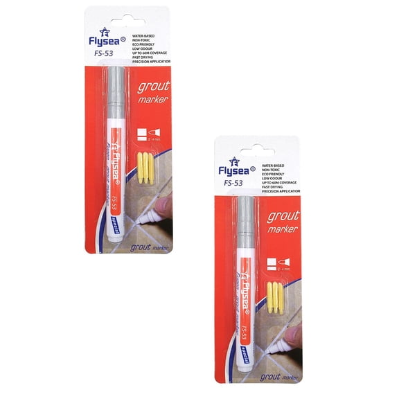 Grout Pen Tile Paint Marker,Waterproof, Water Based Tile Marker Repair Pens ,Restorer for Bathroom, Shower, and Kitchen with Three Tips 2-4mm, Quick-Drying,10 colors,5ML(Silver)