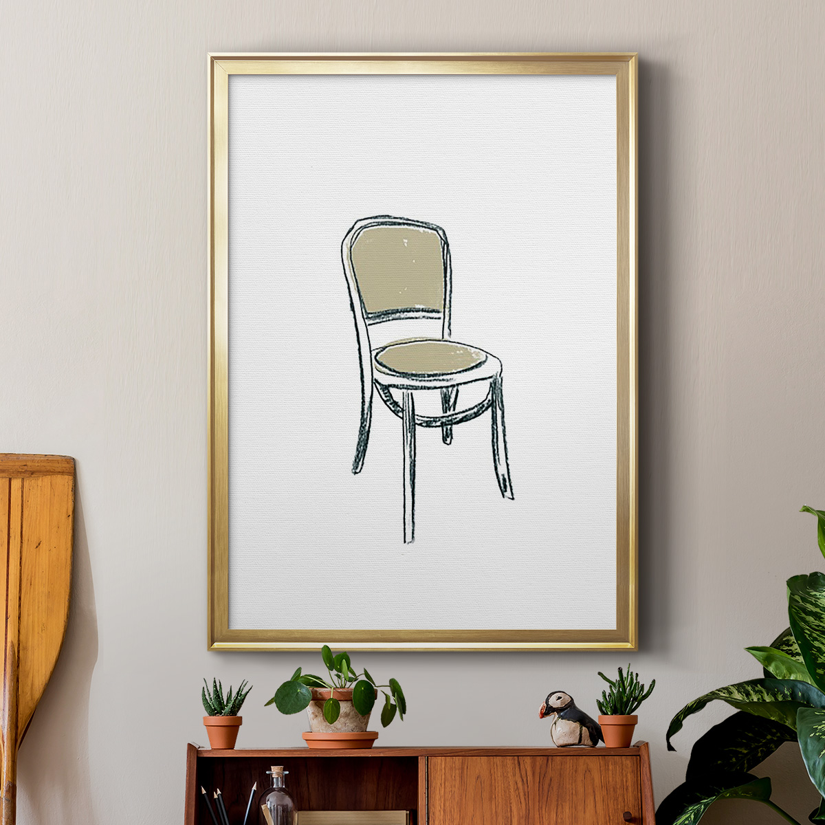 Take a Seat XI Premium Framed Print, in Gold, Black, or Silver - Ready to Hang