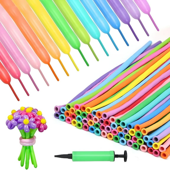 BESTSKY 150Pcs 260 Long Balloons,15 Assorted Colors Animal Balloons Premium Rainbow Latex Twisting Magic Balloon for Birthday Wedding Festival Party Decorations