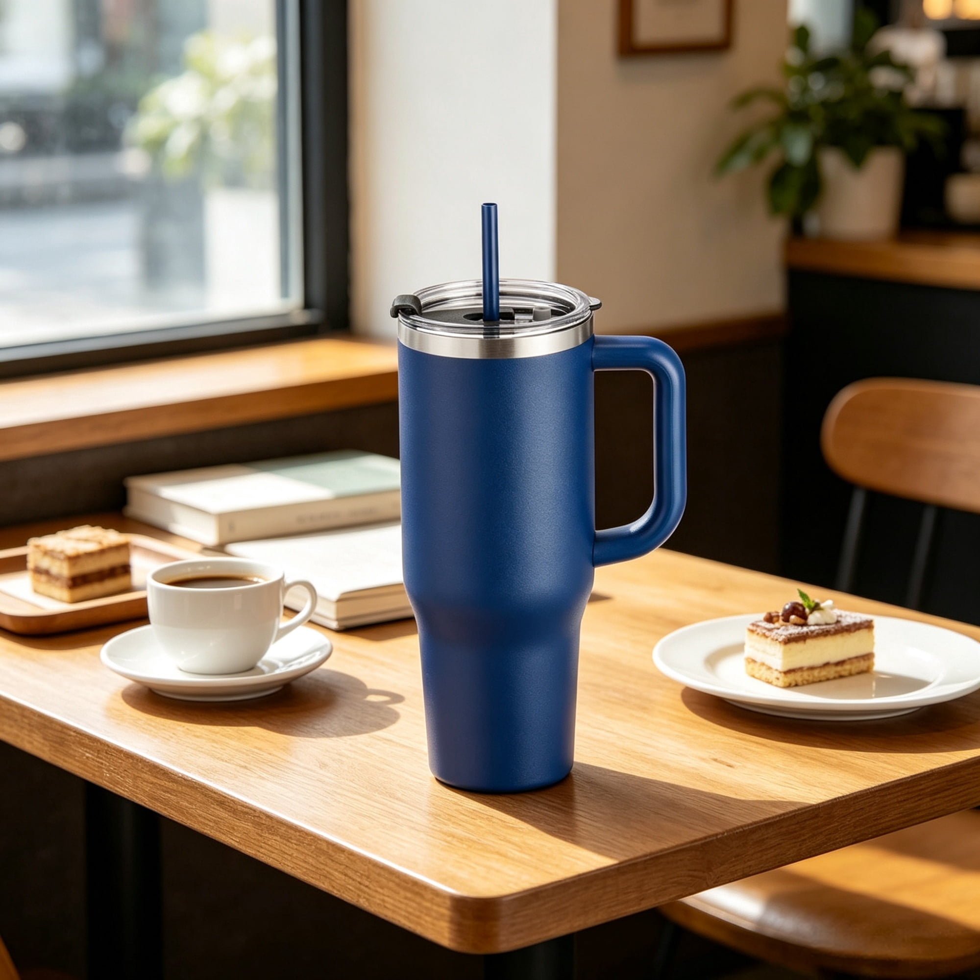 40oz Insulated Stainless Steel Water Bottle, Leakproof Double Walled Travel Coffee Mug for School & Work