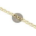 thumbnail image 5 of Real 10K Yellow Gold Solid Flat Mariner Chain 7.50mm Necklace Plain 22 Inches, 5 of 6