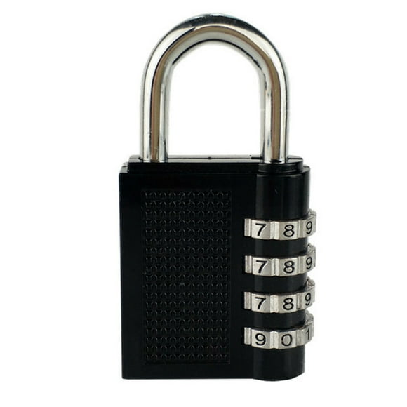 Zinc Alloy Combination Padlock 4 Dial Keyless Anti Theft Universal for Luggage, Cases, and Gym Locker
