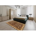 thumbnail image 4 of Ahgly Company Indoor Rectangle Abstract Orange Gold Oriental Area Rugs, 7' x 9', 4 of 6