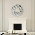 thumbnail image 4 of Vickerman 42" Flocked Snow Ridge Artificial Christmas Wreath, Clear Dura-lit Incandescent Lights, 4 of 4