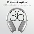 thumbnail image 5 of GASYESOY Y01 Bluetooth Headphones Wireless over Ear Noise Cancelling Headphones,36H Playtime Hi-Res Audio Foldable Lightweight for Travel, Home Office, Sport, Cellphone, PC Silver, 5 of 9