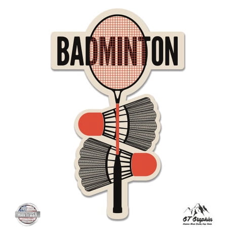 Badminton Sport – 5 Vinyl Sticker – For Car Laptop I-Pad – Waterproof Decal