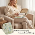 thumbnail image 4 of Yuyamidu Flowers Leaves Bible Bags for Women Quilted Bible Carrying Case with Handle Multi Pockets Portable Carrying Bible Study Supplies Accessories, 4 of 8
