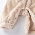 thumbnail image 4 of YWOAGH Toddler Boy Pajamas&nbsp; Sleepsuit for Baby Boys Winter Warm Hooded with Bear Design Soft Cozy Set for 0 to 12 Months Beige 6-9 Months, 4 of 9