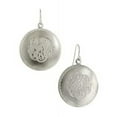 thumbnail image 2 of 1928 Jewelry Women's Large Round Textured Designed Medallion Drop Earrings, 2 of 4