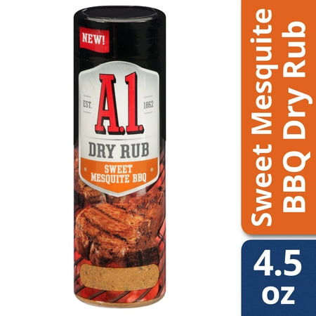 (2 Pack) A.1. Sweet Mesquite BBQ Dry Rub, 4.5 oz (Best Dry Rub For Spare Ribs)