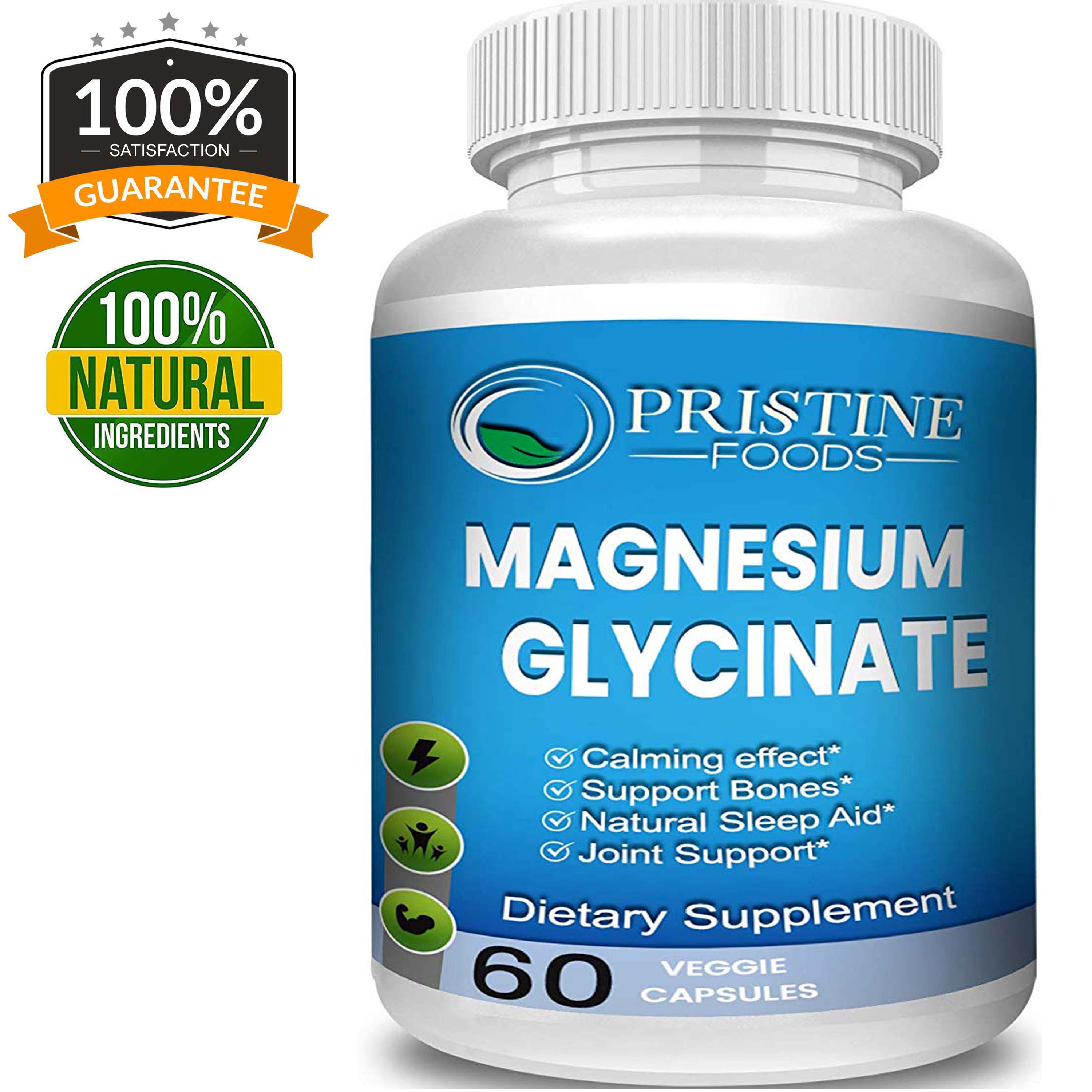 Pristine Food's Magnesium Glycinate Complex Chelated Formula Keto Mag High Absorption Not