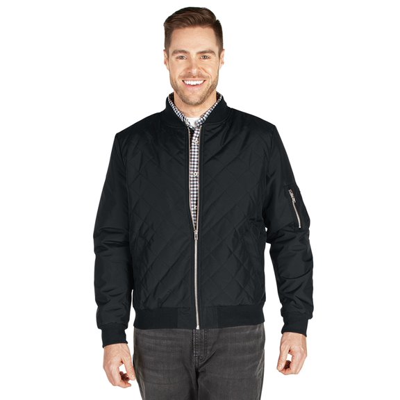 Charles River Apparel 9027 Men's Quilted Boston Flight Jacket-Black-3XL