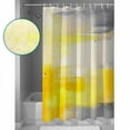 thumbnail image 3 of Small Stall Shower Curtain 48x72 Inch Narrow Half Size Yellow Gray Bath Curtains Bathroom Decor White Modern Oil Painted Abstract Waterproof Fabric Shower Curtain Set with Hooks 48 Inch, 3 of 6