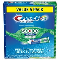 Crest Complete   Scope Outlast Ultra Toothpaste 6.3 Ounce (Pack of 5)