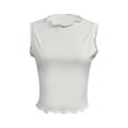 thumbnail image 5 of XIAONA Casual Tank Tops For Women Summer Sleeveless Solid Color Crew Neck Racerback Flounce Standard Straps Comfortable Breathable Soft Fashion Sexy Daily Basic Tops For Female,M, 5 of 5