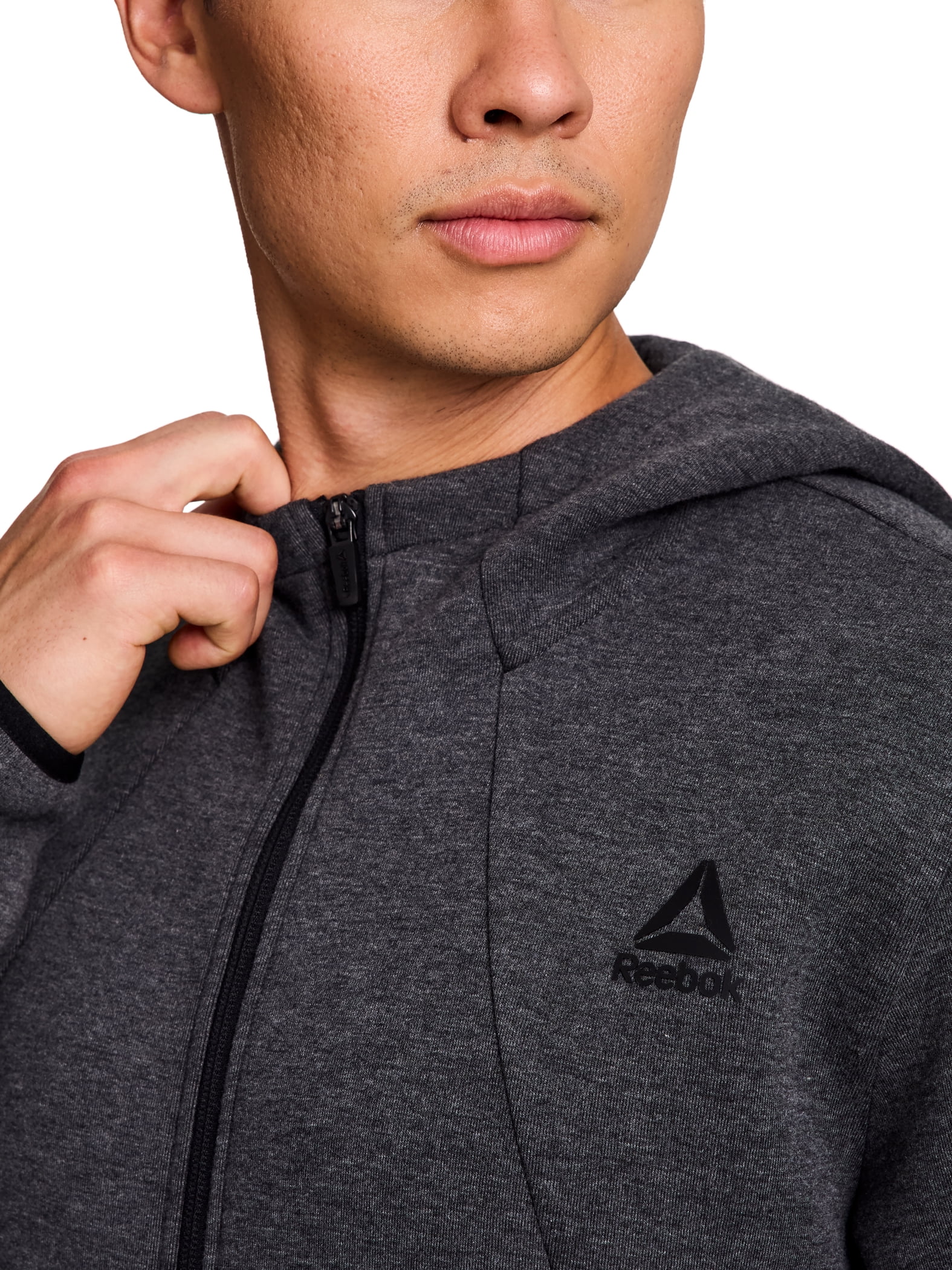 Reebok Men's and Big Men's Momentum Fleece Full Zip Hoodie, Sizes XS-5XL
