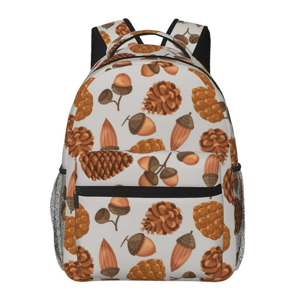 Fotbe Pinecone Autumn Pattern Mochila Casual con Estampado para Escuela, Viajes y Actividades al Aire Libre - Duradera, Ligera y Cómoda