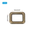 thumbnail image 2 of Uxcell Metal Rectangle Rings Buckle, Zinc Alloy Adjuster Sliders Webbing Strap Fasteners Copper 16mm, 2 of 7