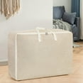 thumbnail image 2 of YZEGDCH Big Storage Bags Home Thick Fabric Blanket Storage Bags Containers for Organizing Bedroom, Closet, Clothing, Comforter,Closet Organization with Handle, 2 of 5