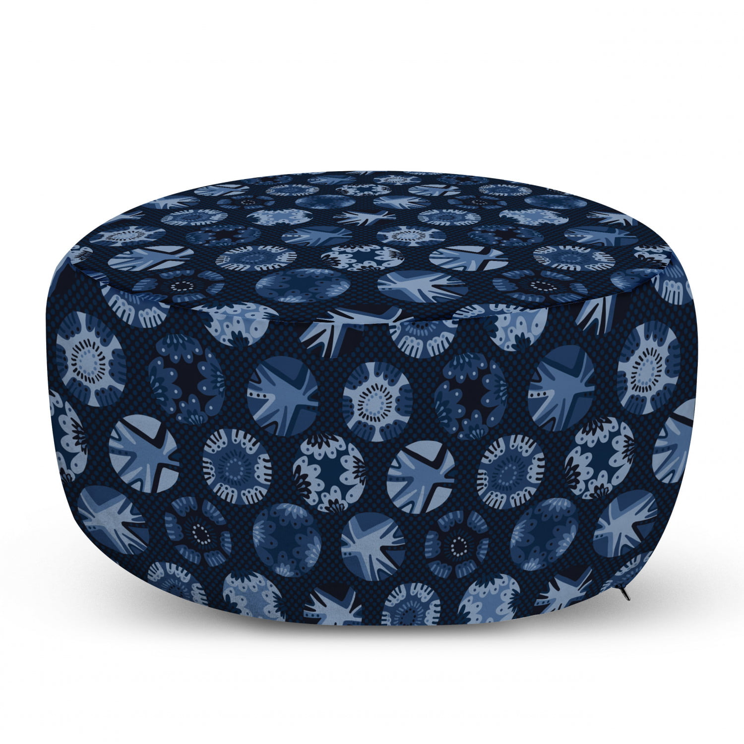 Under Desk Foot Stool for Living Room Office Ottoman with Cover 25 Ambesonne European Rectangle Pouf Roman Tile and Mosaic Design with Famous Eastern Inspired Image Print Blue Yellow 