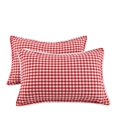 thumbnail image 5 of Nvzi 2 fundas de almohada teñidas con hilo de algodón. Lo simple no es simple, funda de almohada de algodón de alta calidad, que permite dormir más a gusto 18,9 x 29,13 pulgadas (verde), 5 of 5