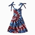 thumbnail image 5 of CAUYDY 1T 2T 3T 4T 5T 6T Kids Girl Dress Toddler Girls' American Flag Striped Star Print Dresses Baby Birthday Party Cute Spring Summer Fall Sundress (Sizes 2-3 Years,Red), 5 of 5