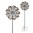 Mainstays 52.2" Height Patina Metal Flower Wind Spinner