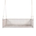 thumbnail image 4 of 2-Person Hanging Patio Swing Chair,Outdoor Porch Swing Bed with Ropes,All-Weather Farmhouse Patio Porch Swing for Garden, Porch and Park, Poolside, Backyard,Safe Sloped Design,White, 4 of 9