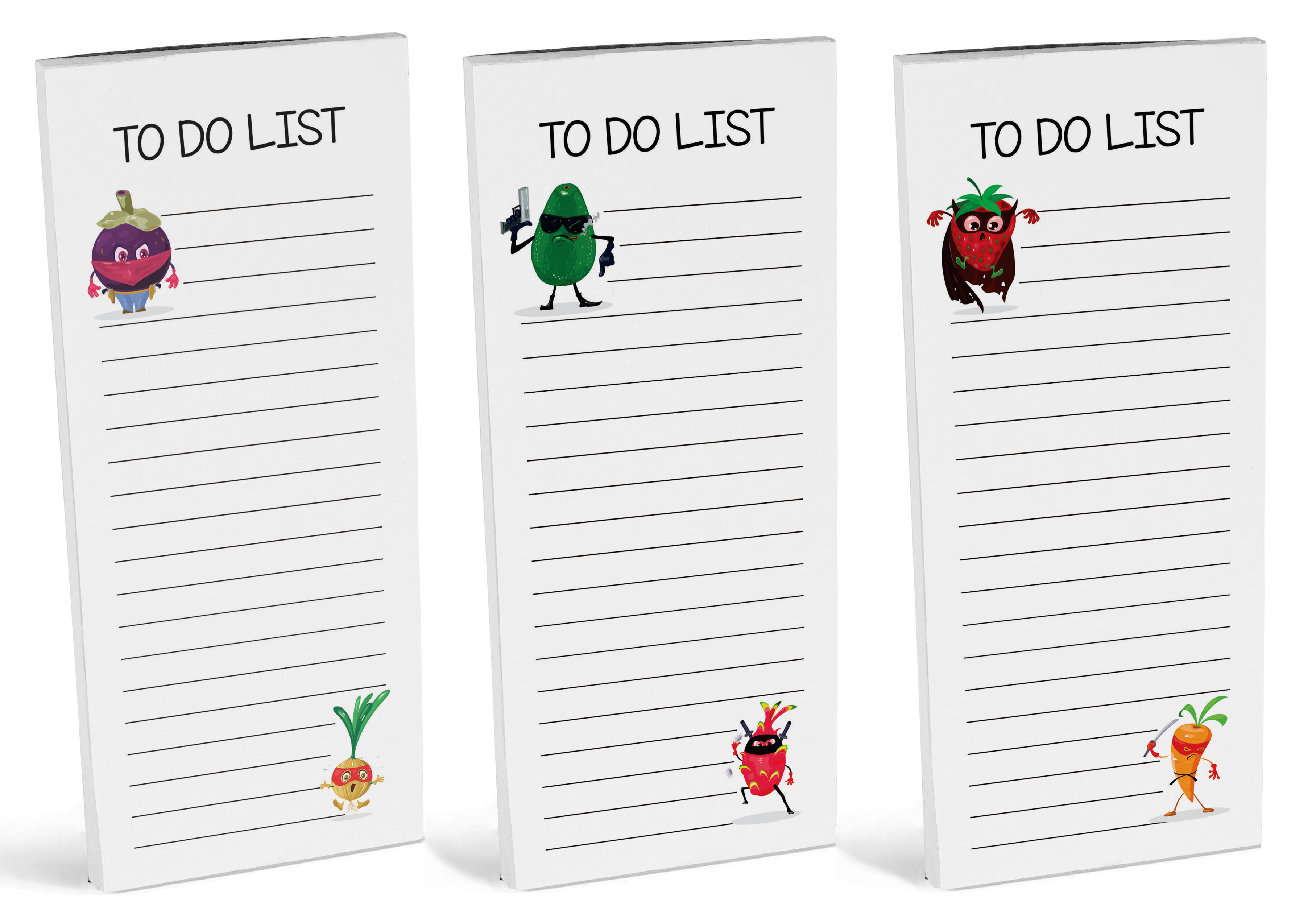 Inkdotpot Pack of 3 Magnetic Fridge To-Do List Notepads- Magnetic Memo Pads For Refrigerator-(50 Sheets Each)-9T