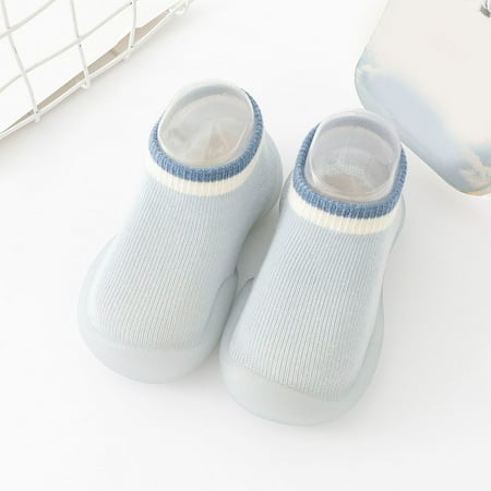 

TOWED22 Baby Girl Shoes Autumn Children Toddler Shoes Boys And Girls Floor Sports Socks Shoes Solid Color Light And Comfortable Blue