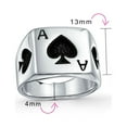 thumbnail image 4 of Bling Jewelry Mens Lucky Las Vegas Gambler Ace of Spade Signet Ring .925 Sterling Silver, 4 of 5