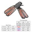 thumbnail image 5 of Sigue buceando FN-612 Dive Flipper Hombres Mujeres Flexible Professional Diver Flippers Underwater Swim Shoe Equipo de deportes acuáticos Red S / M Noticed OD002589-01B, 5 of 5