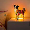 thumbnail image 4 of Bonito diseño de perro con luz nocturna de resina con efecto de cristal de colores., 4 of 6
