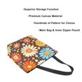 thumbnail image 3 of FORMRS Womens Canvas Tote Bag with Zipper Inner Pocket Shoulder Handbag, Blooming Flowers, 3 of 7