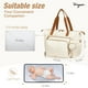 thumbnail image 5 of Bolsa de pañales Tonyeee, grande, impermeable, beige, con accesorios, 5 of 6