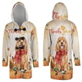 thumbnail image 3 of Happy Thanksgiving Cocker Spaniel with Turkey Pumpkins Autumn Vibes All Over Print 3D Hooded Duffle Toggle Coat Cockers Dog Lover Gifts - 12018, 3 of 6