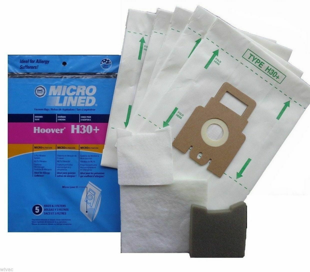 Windsor Sensor Sebo Micro Allergen Vacuum Cleaner Bags by DVC Made in USA 