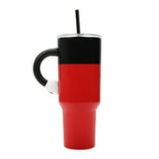 Disney Mickey Mouse Vacuum Insulated 40 Oz. Stainless Steel Tumbler with Sculpted Arm Handle Leak-Proof Lid & Straw for Travel or Home