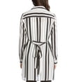 thumbnail image 2 of Karen Kane Womens Striped Tunic Blouse, Black, Small, 2 of 4