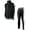 Black, variant on Mens Casual Sports Zipper Set Cardigan Color Matching Trend Stand Collar Suit Mens Full Suit
