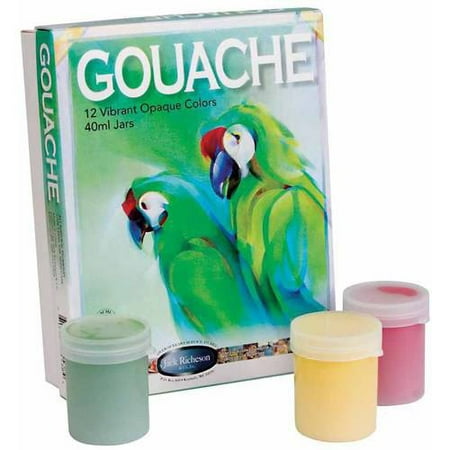 Yarka Gouache Paint Set, 1.4 Ounce Plastic Jars, Assorted Opaque Colors, Set of (Best Paint For Mason Jars)