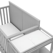 Graco Hadley 5-in-1 Convertible Baby Crib and Changer with Drawer, Pebble Gray