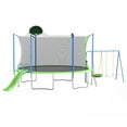 thumbnail image 4 of 14FT Trampoline with Slide and Swings, Outdoor Trampoline with Basketball Hoop and Ladder, Capacity for 5-7 Kids and Adults, 4 of 7