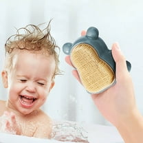 Nail Brush for Kids | Cute Bear Shaped Handle Grip Children’s Cleaning Brush | Soft Gentle Massage Brush for Baby Nail Care and Hygiene | Nail Cleaning Solution for Little Ones