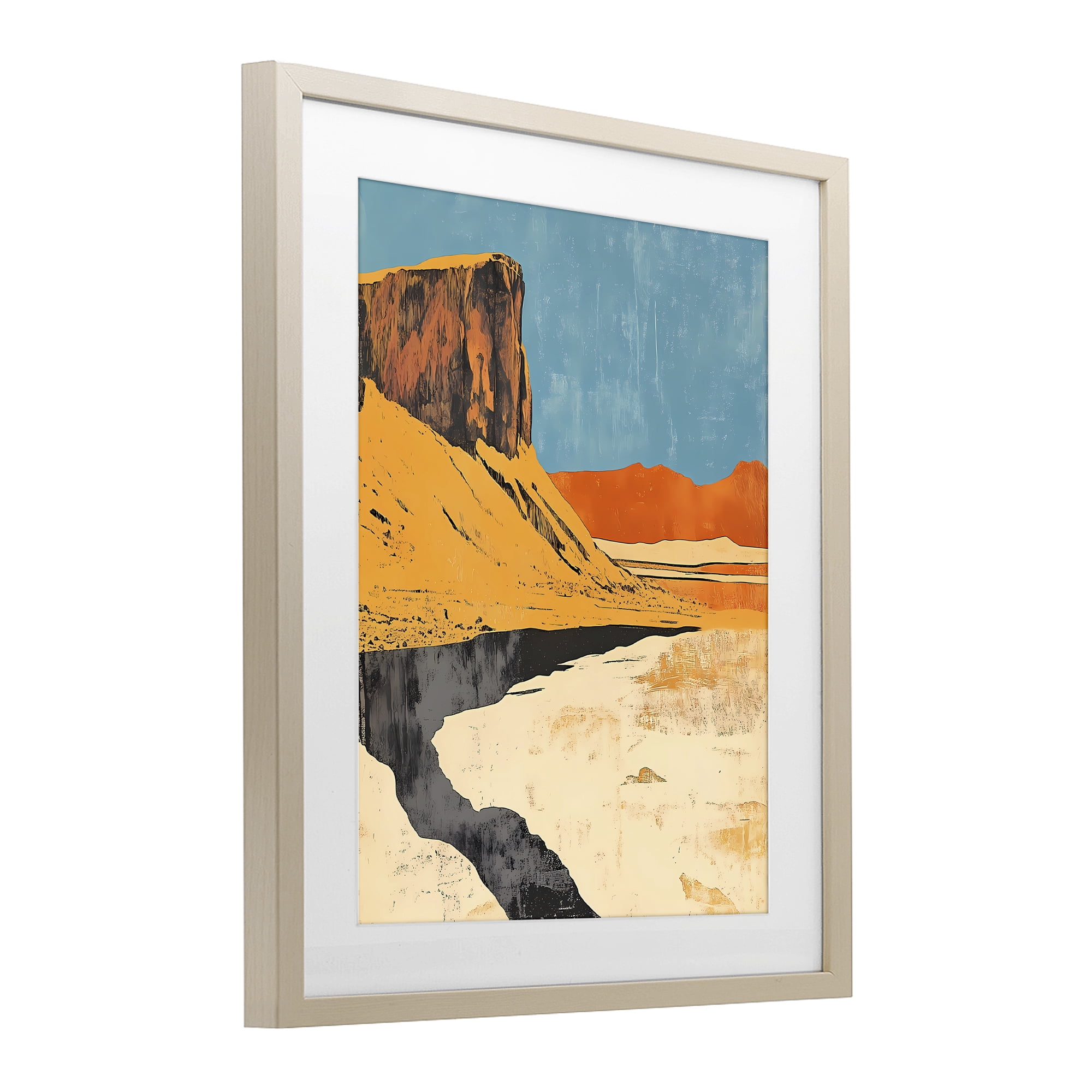 Stupell Industries Canyon Pass Pathway Birch Framed Print Under Glass, design by Walker Noble