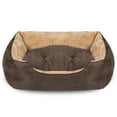 thumbnail image 2 of PureWags Dog Bed with Removable Mat, Washable Pet Bed with Anti-Slip Base for Medium Small Dogs and Cats, Indoor Rectangle Bed, Brown 25 Inch, 2 of 10