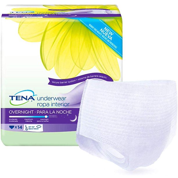 TENA Overnight Underwear, Large, 56 Count by TENA