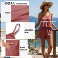 thumbnail image 3 of Cueply 2 Piece Lounge Sets for Women Summer Outfits V Neck Tank Top Matching Shorts Sets with Pockets, 3 of 9