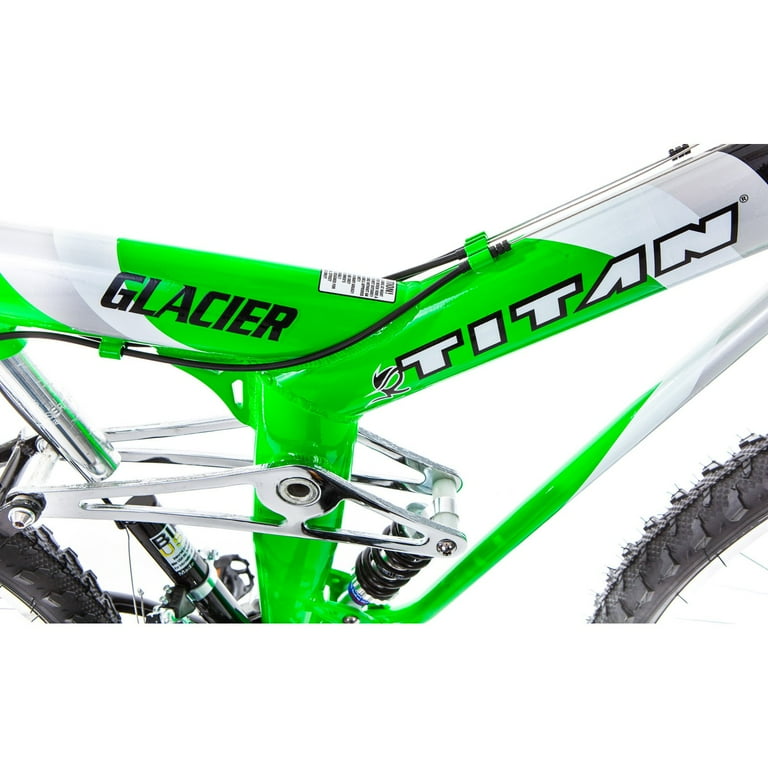 TITAN Glacier Pro Alloy Dual Suspension All Terrain Mountain Bicycle 21 Speeds 19